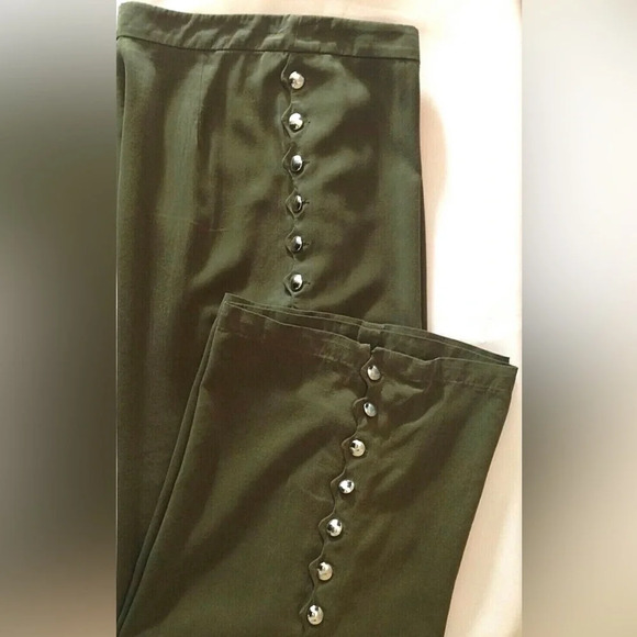 Zara Army Green Embellished Pants - Picture 4 of 13